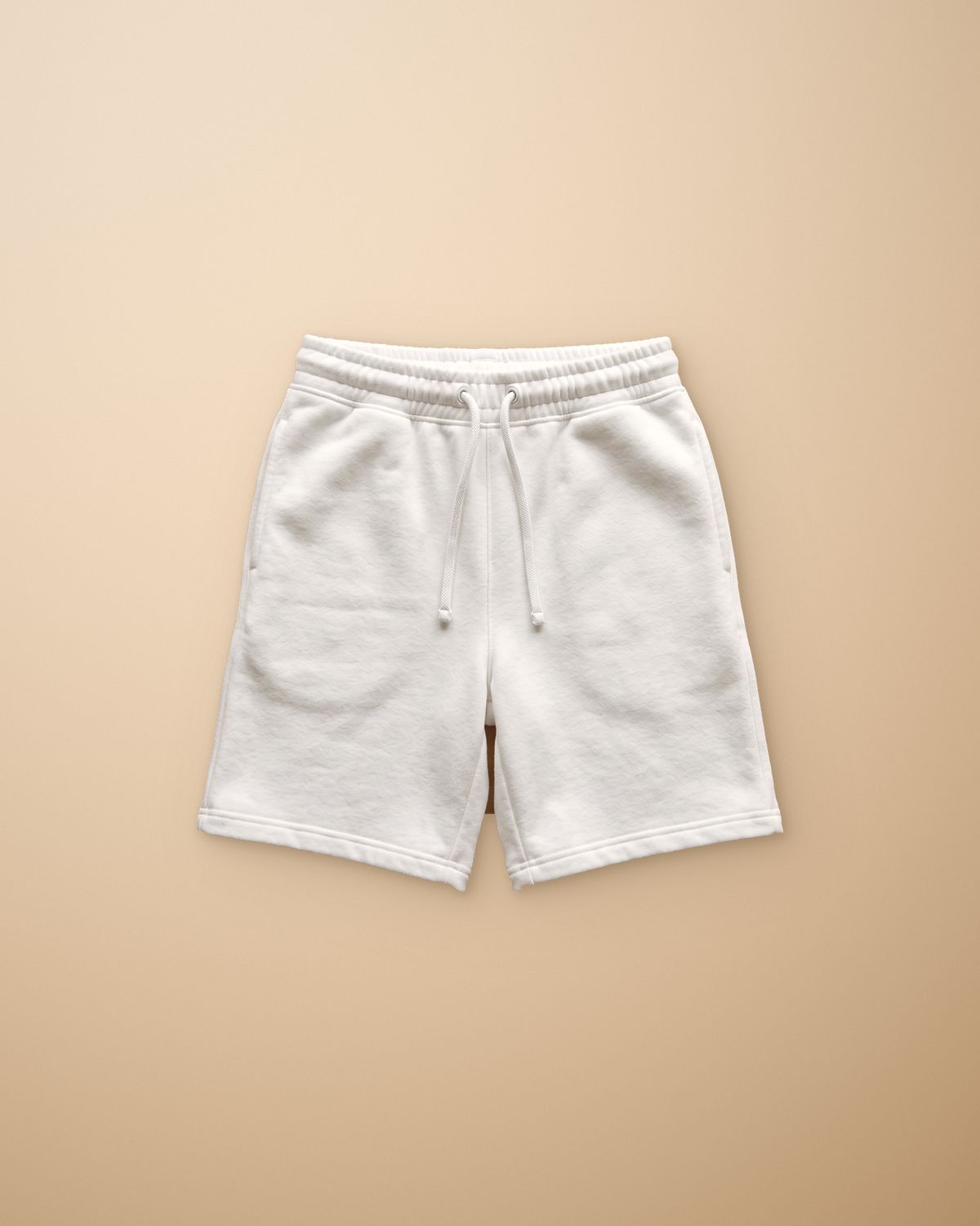 The Sweat Shorts — white, embroidered to order