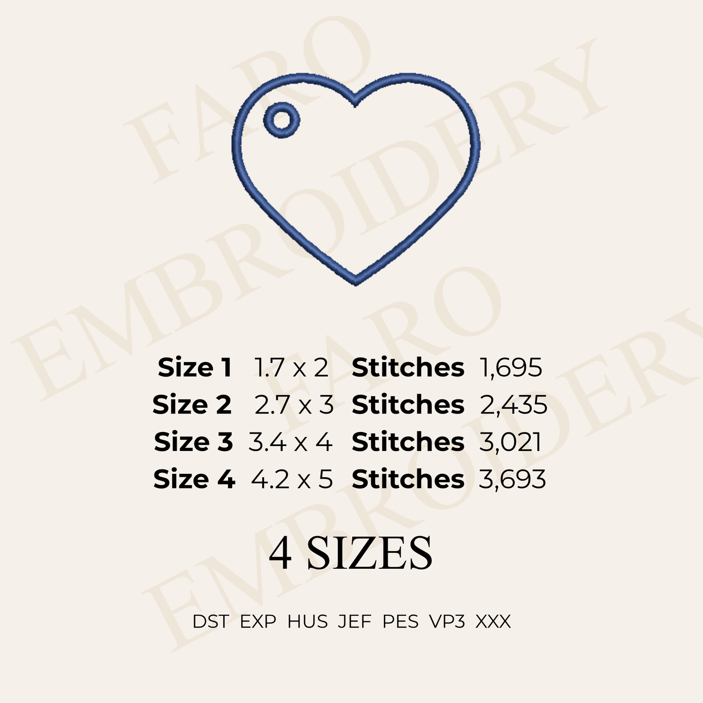 Bag Charm Machine Embroidery Design Bundle | In-The-Hoop Gift Tag & Keychain Blanks, 9 Shapes x 4 Sizes | Instant Download