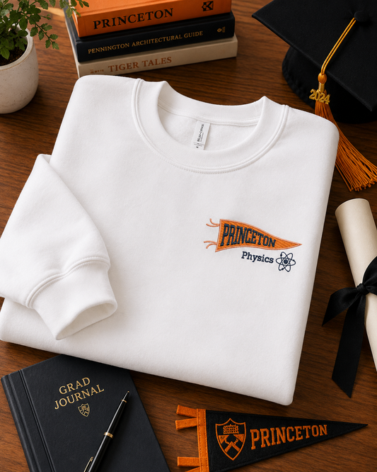Custom Embroidered Princeton Physics Pennant Sweatshirt
