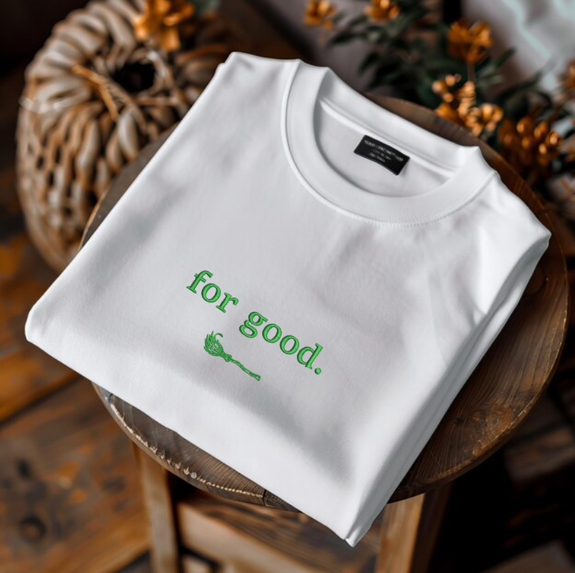 Wicked Inspired “for good.” Embroidered Sweatshirt