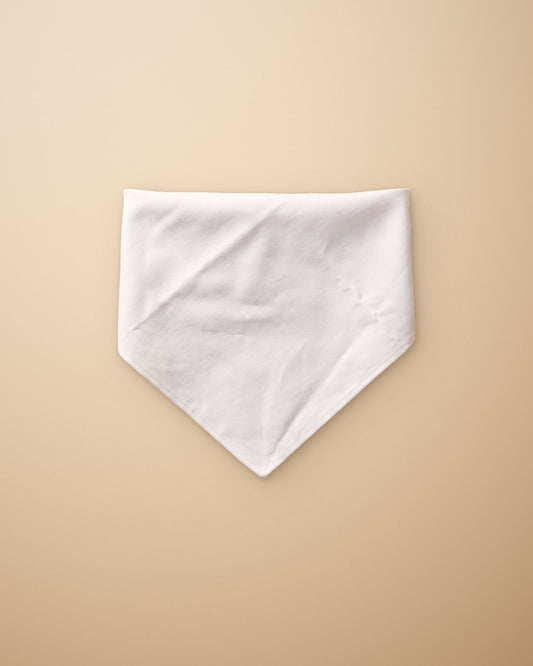 The Doggie Bandana — white, embroidered to order