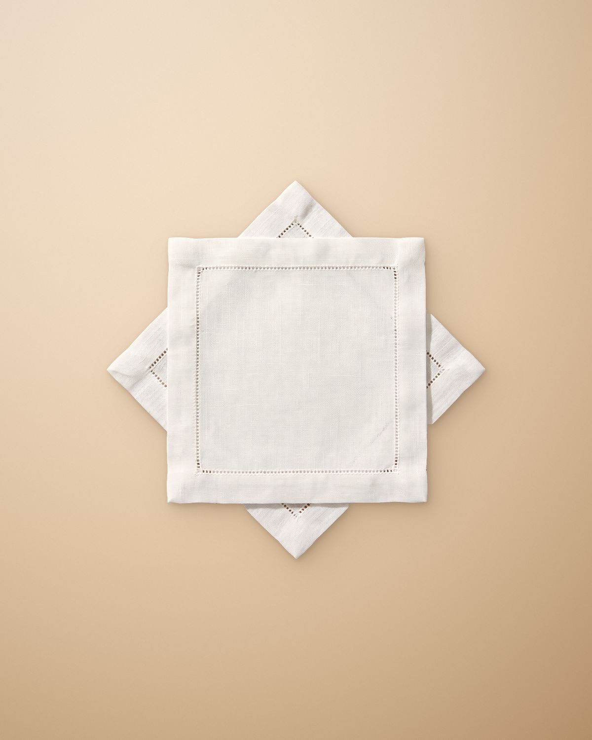 The Cocktail Napkins — white, embroidered to order
