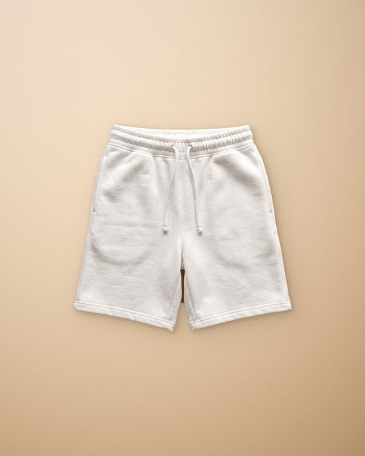 The Sweat Shorts — white, embroidered to order