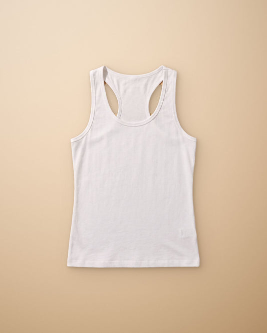 The Coastal Tank — white, embroidered to order